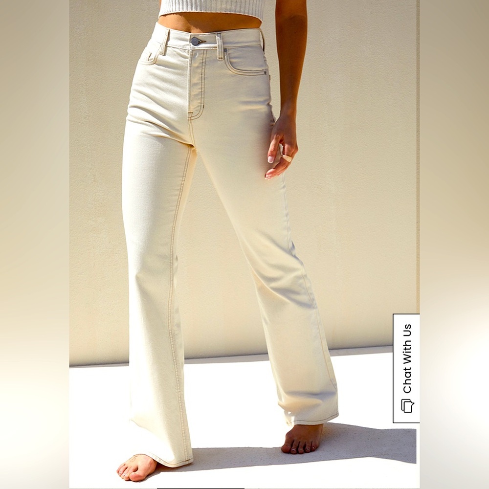 PacSun Cream Flare Pants